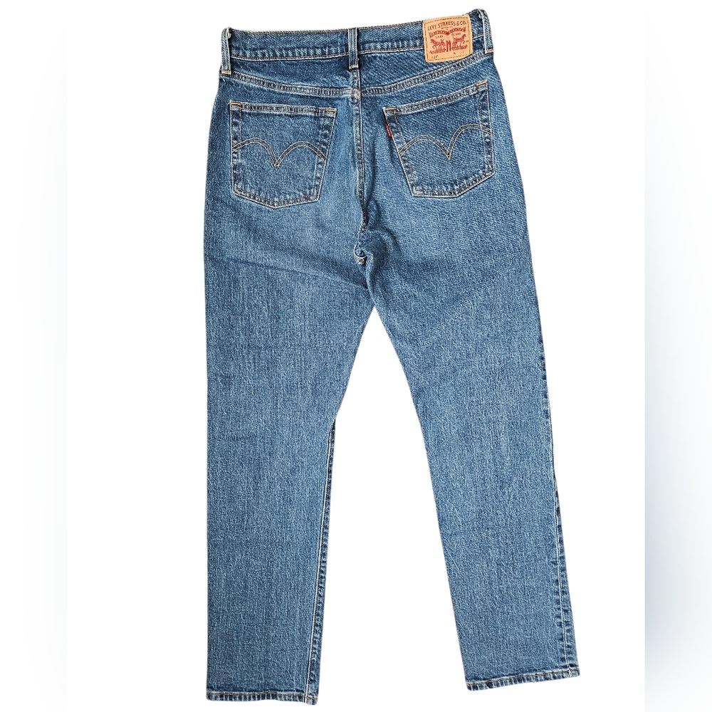 LEVI'S 501 Original Fit Medium Wash Straight Leg High Rise Cropped Jean | SZ W29 - Picture 2 of 10